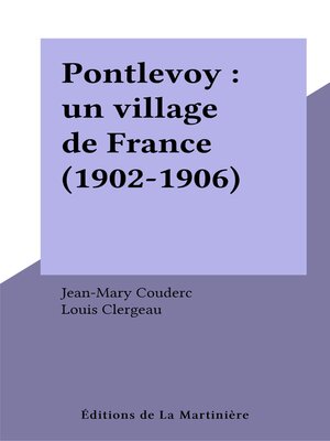cover image of Pontlevoy